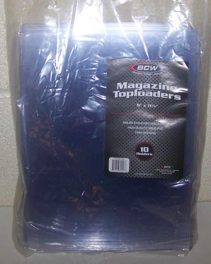 BCW Magazine Mylar Bags 4 Mil pack of 23 Hooked on Cards